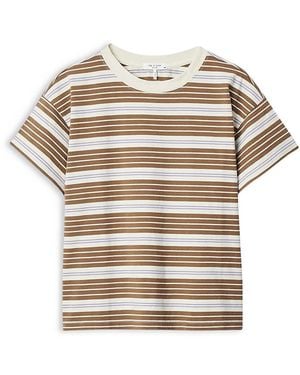 Rag & Bone Kelly Stripe Boxy Jersey Tee - White