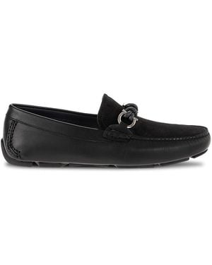 Ferragamo Leather Drivers - Black