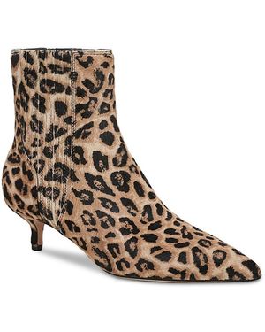 Veronica Beard Lisa Calf Hair Booties - Brown