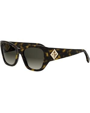 Fendi Ff Diamonds Cat Eye Sunglasses, 54Mm - Gray