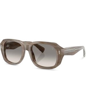 Brunello Cucinelli Demetra Square Sunglasses, 53Mm - Gray