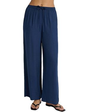Onia Crinkle Wide Leg Drawstring Pant - Blue
