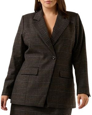 Estelle Noelle Check Jacket - Black