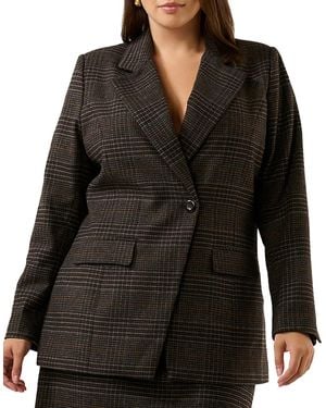 Estelle Noelle Check Jacket - Black