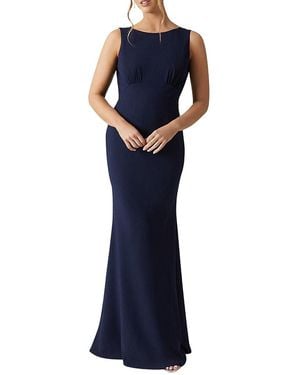 Coast Cowl Back Maxi Bridesmaid Dress - Blue