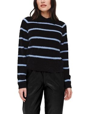 Bella Dahl Brushed Knit Striped Sweater - Black