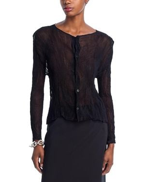 Issey Miyake Chiffon Twist Blouse - Blue