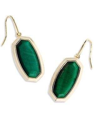 Kendra Scott Dani Stone Bezel Drop Earrings - Green