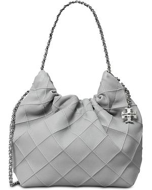 Tory Burch Mini Fleming Hobo Bag - Gray