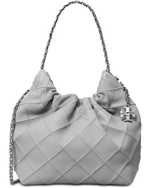 Tory Burch Mini Fleming Hobo Bag - Gray