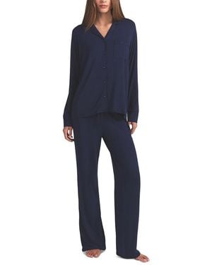 Skims Long Sleeve Pajama Set - Blue