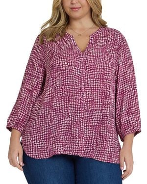 NYDJ Pintuck Blouse - Red
