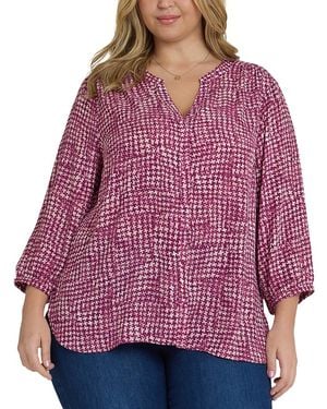 NYDJ Pintuck Blouse - Red