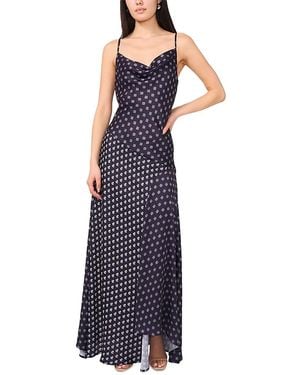 1.STATE Cowl Neck Asymmetric Dress - Blue