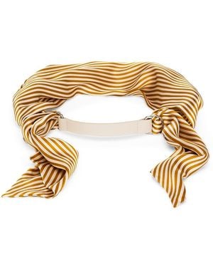 Rag & Bone Michele Silk Scarf Belt - Metallic