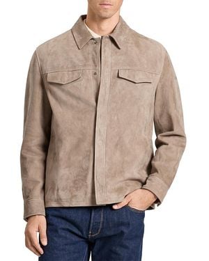 Ted Baker Wilbur Suede Shirt Jacket - Natural
