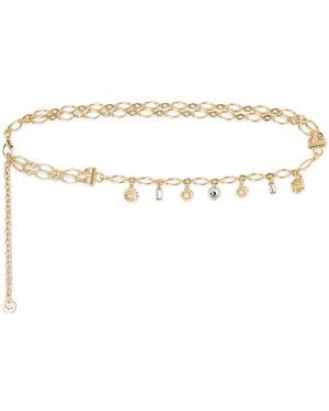 Maje Double Chain Belt With Charms - White