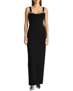 Zac Posen Beaded Peekaboo Gown - Black