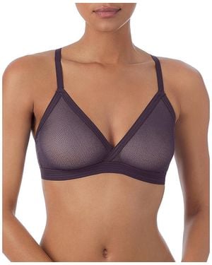 DKNY Sheer Stripe Bralette - Blue