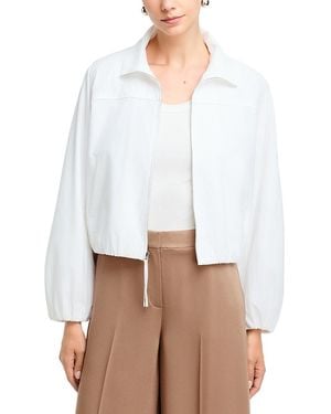 Theory Spread Collar Zip Front Jacket - White