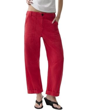 Pistola Tori Cotton Utility Pants - Red