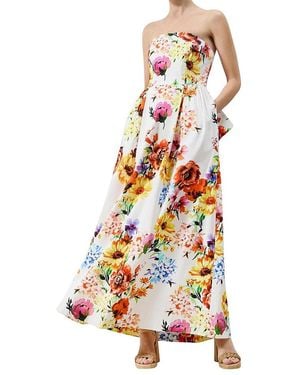 Ro & Zo Annie Floral Bow Detail Dress - White