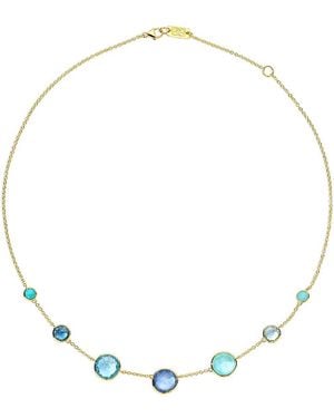 Ippolita 18K Lollipop Waterfall Multi Stone Bezel Collar Necklace, 16-18 - Metallic