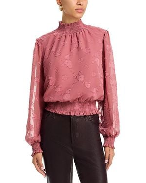 Lost + Wander Fable Charm Mock Neck Top - Red