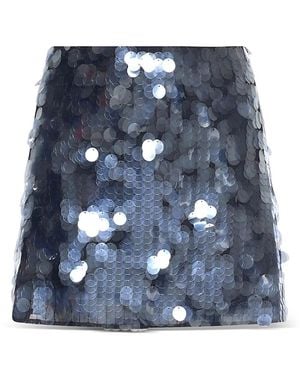 Marella Sequinned Mini Skirt - Blue