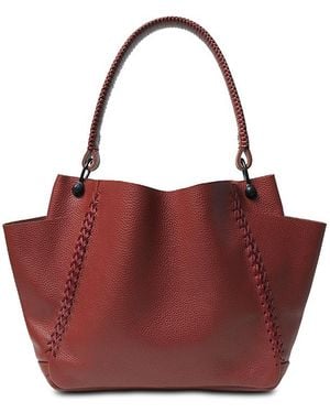 Callista Mini Shoulder Bag Grained Leather - Red
