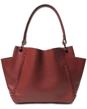 Callista Mini Shoulder Bag Grained Leather - Red