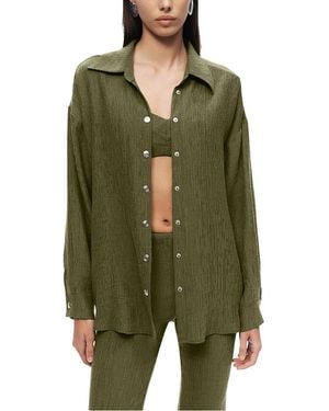 Nocturne Relaxed Button-Down Shirt - Green