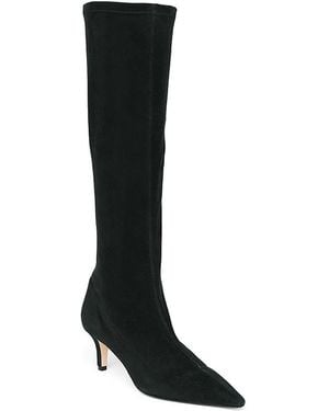 Cinq À Sept Jade Stretch Suede Knee High Boots - Black