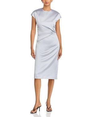 AREA STARS Draped Satin Dress - Blue