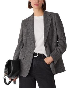 Whistles Herringbone Blazer - Grey