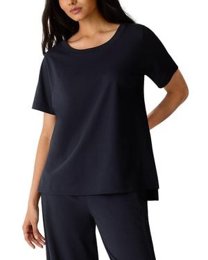 Eileen Fisher Jewel Neck Sleep Top - Black