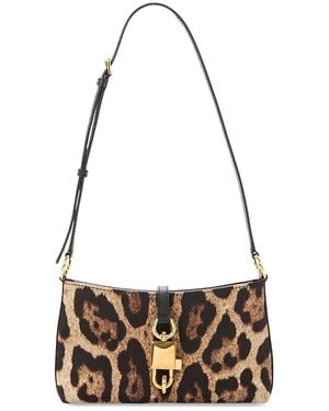Dolce & Gabbana Leopard Print Shoulder Bag - Metallic