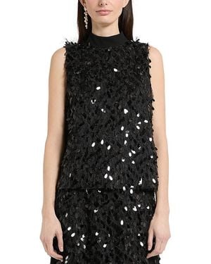 Marella Mllgioiosa Sequin Sleeveless Top - Black