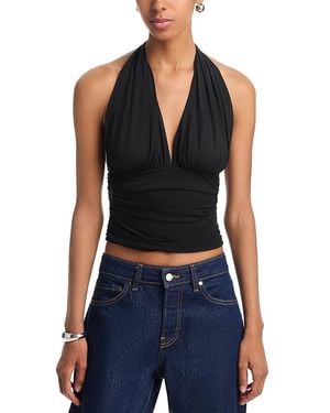 Aqua Mesh Halter Top - Blue