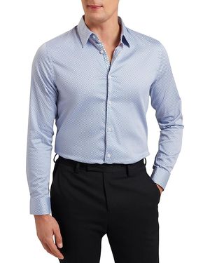 Ted Baker Danner Slim Fit Button Front Shirt - Blue