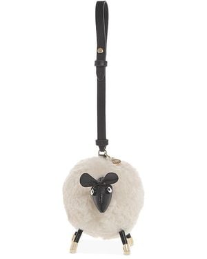 Kate Spade Faux Fur Sheep Bag Charm - Metallic