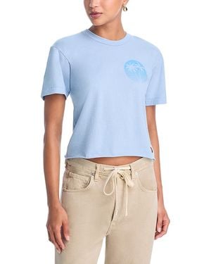 Aviator Nation Circle Palm 2 Boyfriend Tee - Blue