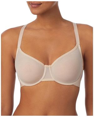 DKNY Sheers Unlined Demi Bra - Brown
