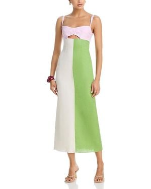 cala de la cruz green dress Stacy Off-Shoulder Slit Bodycon Formal Dress