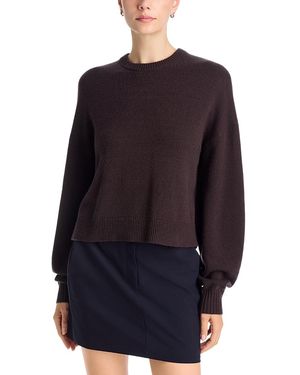 Theory Cashmere Crewneck Sweater - Brown