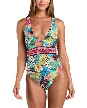 Sunshine 79 Paradise Heat Reversible V Plunge One Piece - Multicolor