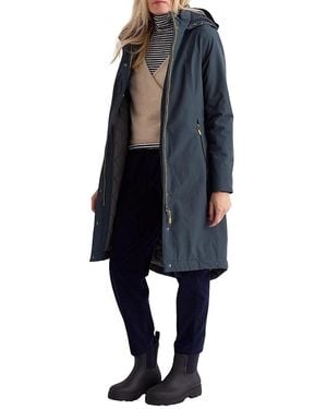 Seasalt Cornwall Janelle Waterproof Hooded Raincoat - Blue