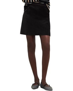 Hobbs Izzy Velvet Skirt - Black
