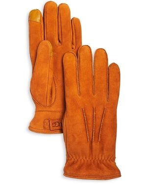 UGG 3-Point Leather Gloves - Brown