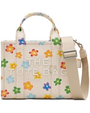 Marc Jacobs Small Floral Printed Tote - Metallic